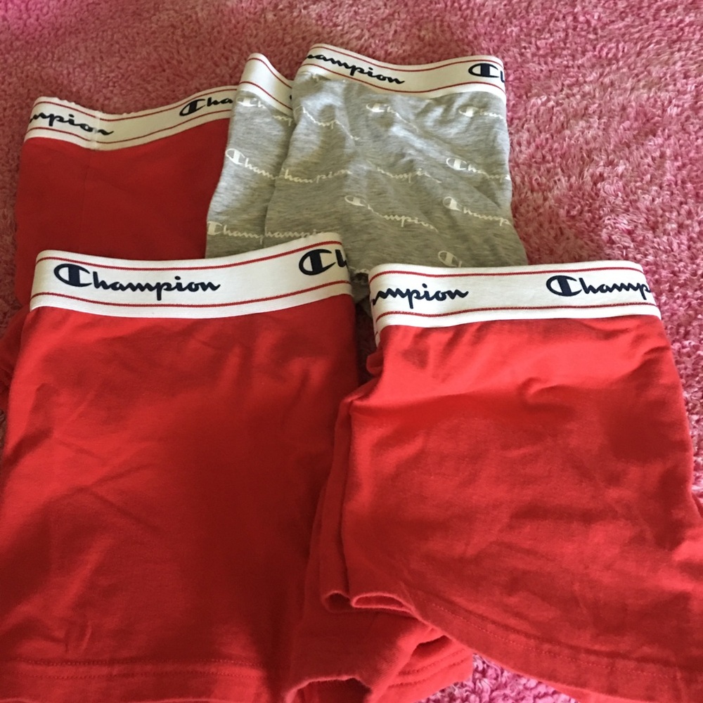 Champion Cotton Boxer Briefs - Red & Heather Gray (4 Pack)